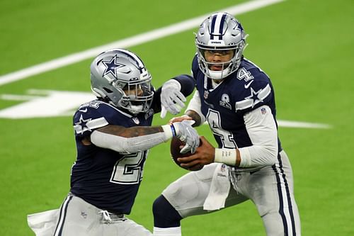 Dak Prescott and Ezekiel Elliott for Dallas Cowboys vs the Los Angeles Rams