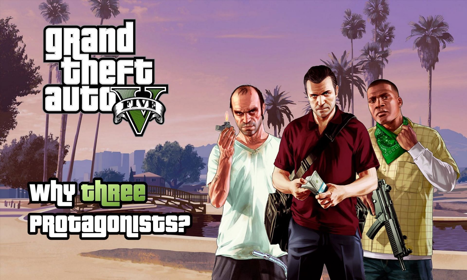 GTA 5 allows players to use three different characters (Image via Sportskeeda)
