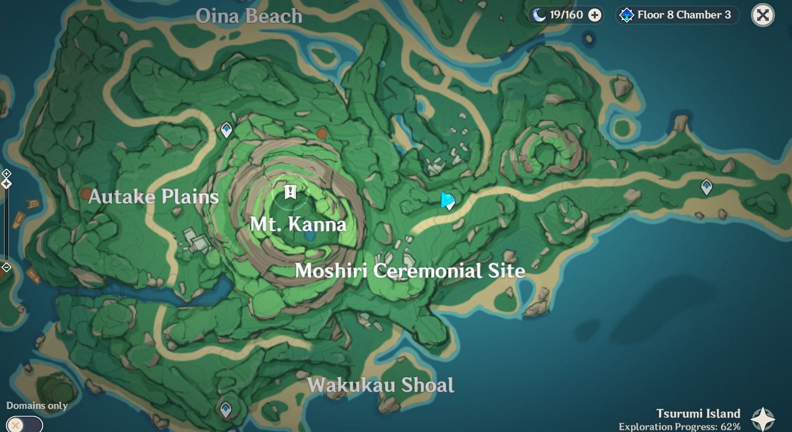 The fourth stone slate location in Tsurumi Island (Image via Genshin Impact)