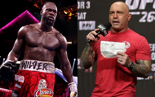 Deontay Wilder (left); Joe Rogan (right)