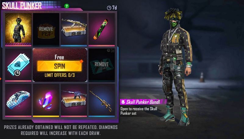 The first spin is free in the Faded Wheel (Image via Free Fire)