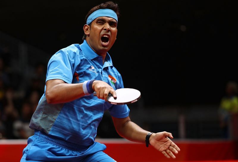 A file photo of Indian table tennis veteran Achanta Sharath Kamal in action.