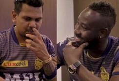 IPL 2021: [Watch] Sunil Narine teases Andre Russell in the dressing room after KKR's victory against RCB