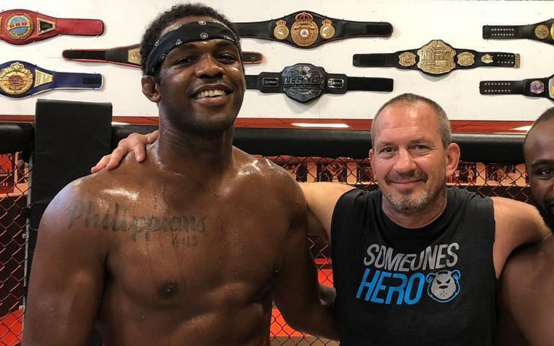 Jon Jones (left) and Mike Winkeljohn (right) [Image Courtesy: @mmacoachwink on Instagram]