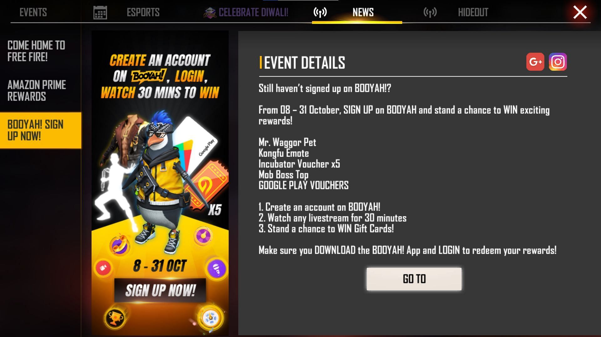 The new Booyah event (Image via Free Fire)