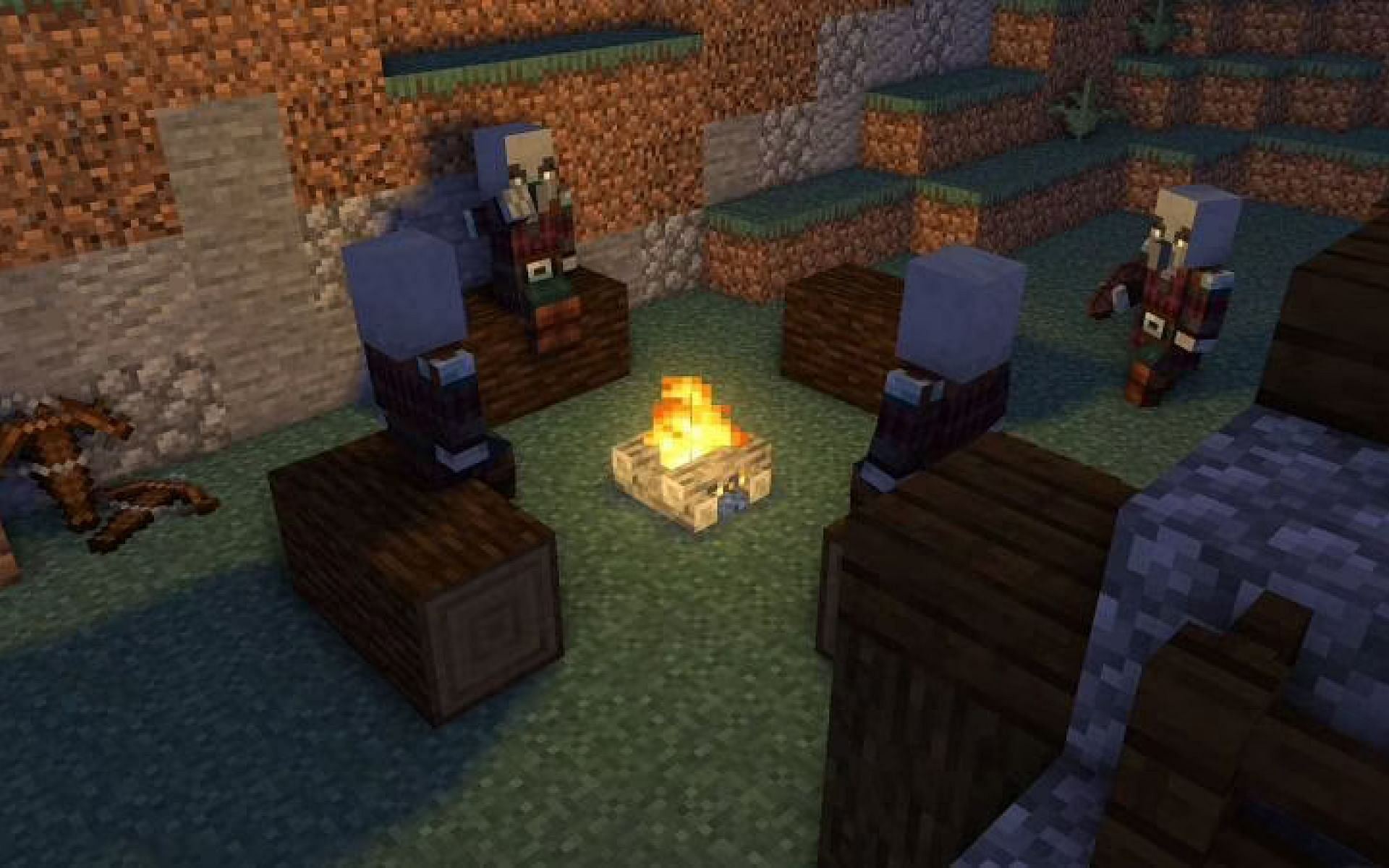 Pillager raids are a dangerous event in-game. Image via Minecraft.