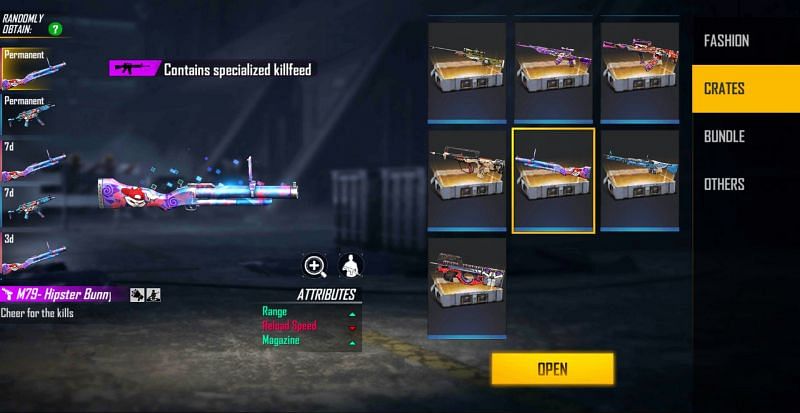 Hipster Bunny Weapon Loot Crate (Image via Free Fire)