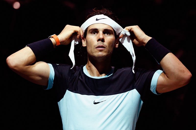 Rafael Nadal at the 2015 Paris Masters