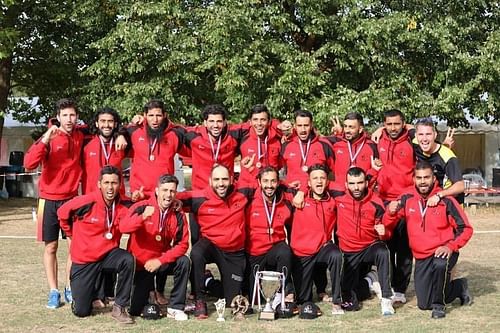Belgium national cricket team strikes a pose