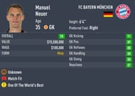 Manuel Neuer is the #2 goalkeeper in FIFA 22 (Image via Sportskeeda)