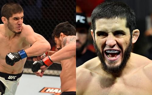 Makhachev vs. Martins (left); Islam Makhachev (right)