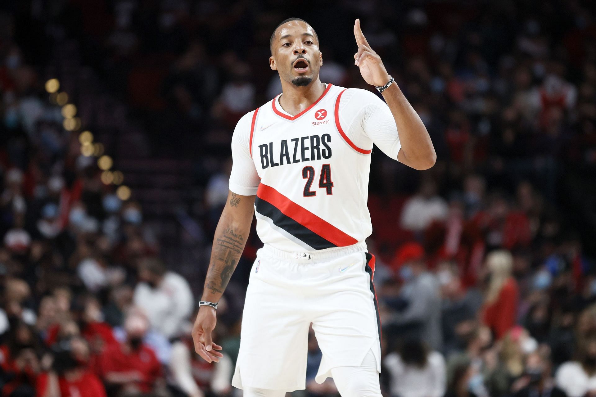 Norman Powell (#24) of the Portland Trail Blazers