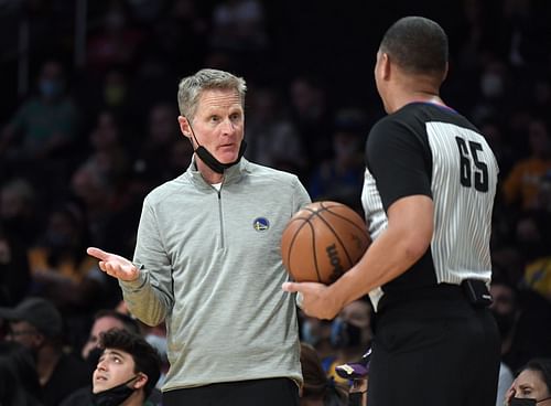 Steve Kerr during Golden State Warriors vs Los Angeles Lakers