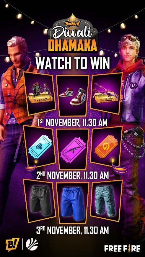 Garena announces Diwali Dhamaka, a 3-day festive Free Fire tournament  exclusively on BOOYAH!