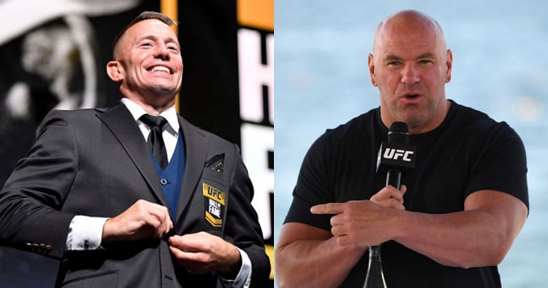 Georges St-Pierre (left); Dana White (right)