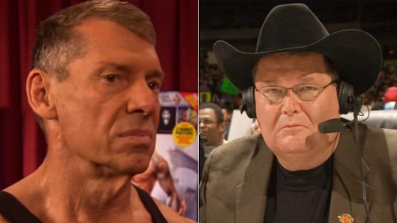 Vince McMahon (left); Jim Ross (right)