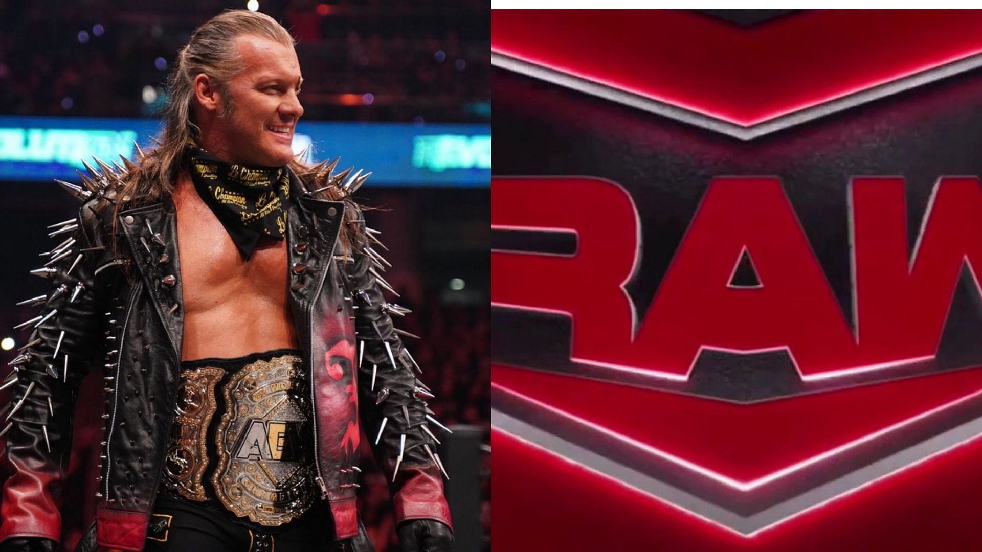 AEW Star Chris Jericho; WWE RAW logo