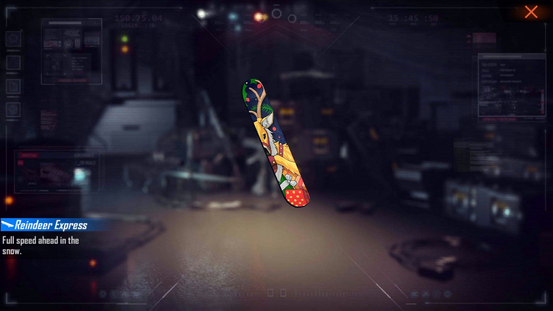 A permanent Reindeer Express Surfboard will be sent to the players (Image via Free Fire)