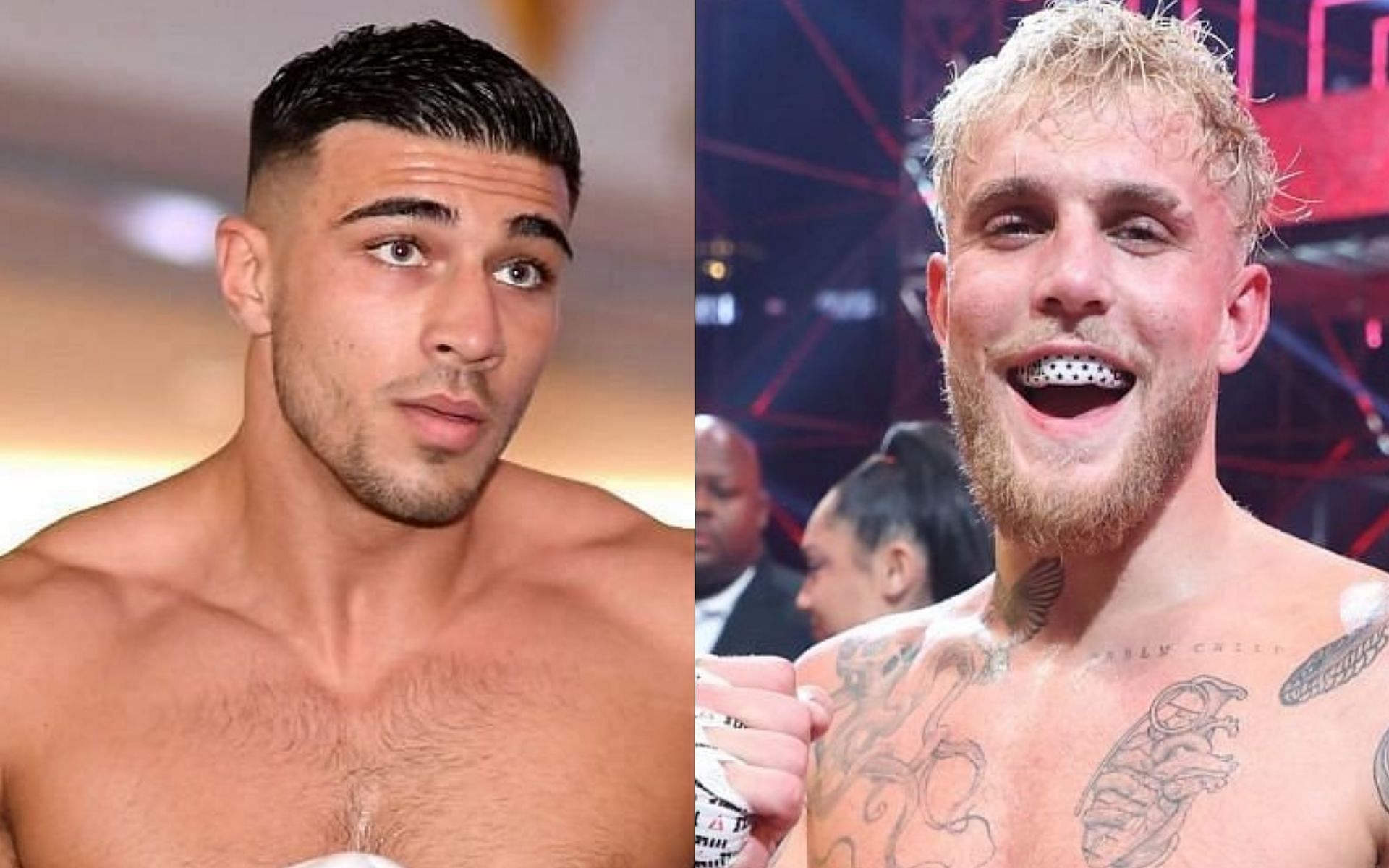 Tommy Fury (left) and Jake Paul (right)