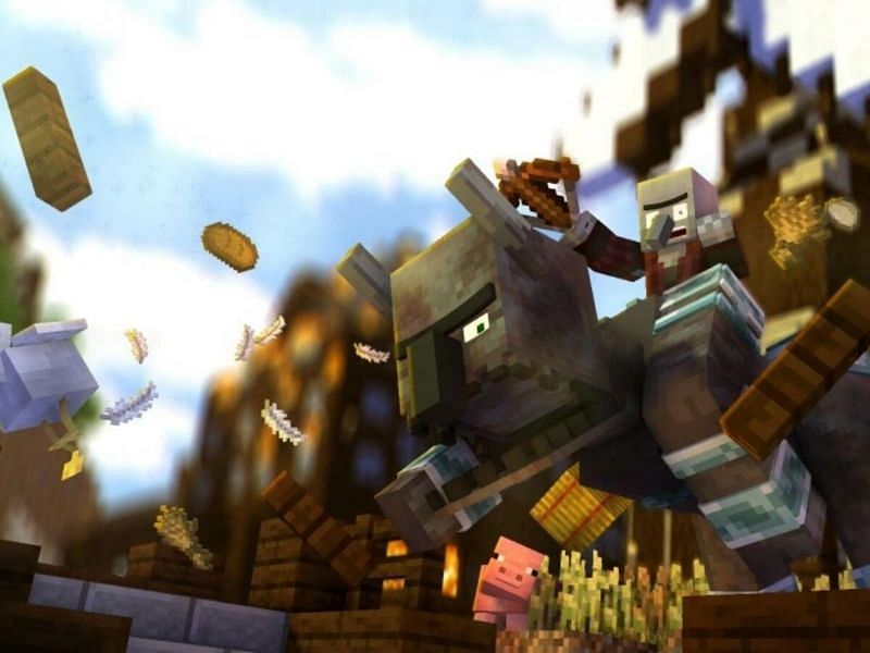 Ravagers can be fearsome opponents in Minecraft, but they can be isolated with a little work (Image via Mojang)