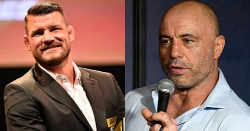 Michael Bisping (left); Joe Rogan (right).