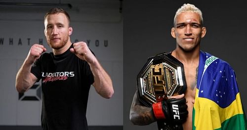 Justin Gaethje (left), Charles Oliveira (right) [Images Courtesy: @justin_gaethje via Instagram, @UFC via Twitter]