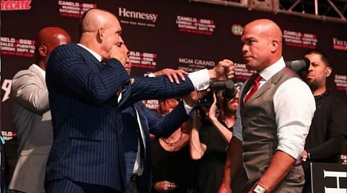 Chuck Liddel (left) and Tito Ortiz (right)