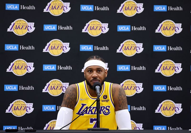 Carmelo Anthony at Los Angeles Lakers Media Day