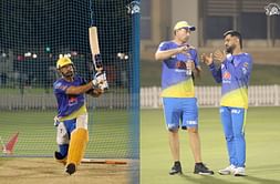 IPL 2021: [Watch] CSK captain MS Dhoni intensely practices helicopter shot on the eve of the IPL final against KKR
