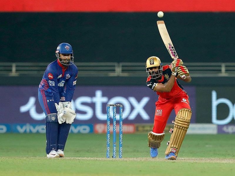 Srikar Bharat hit a six off the last ball to win the match for Royal Challengers Bangalore