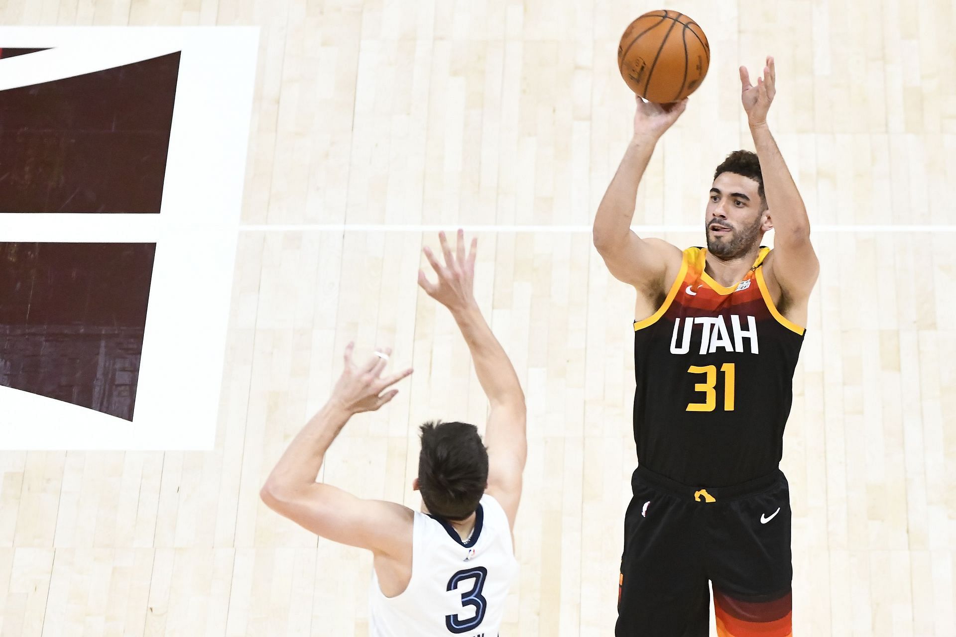 Philadelphia 76ers new signing Georges Niang #31 on the Utah Jazz