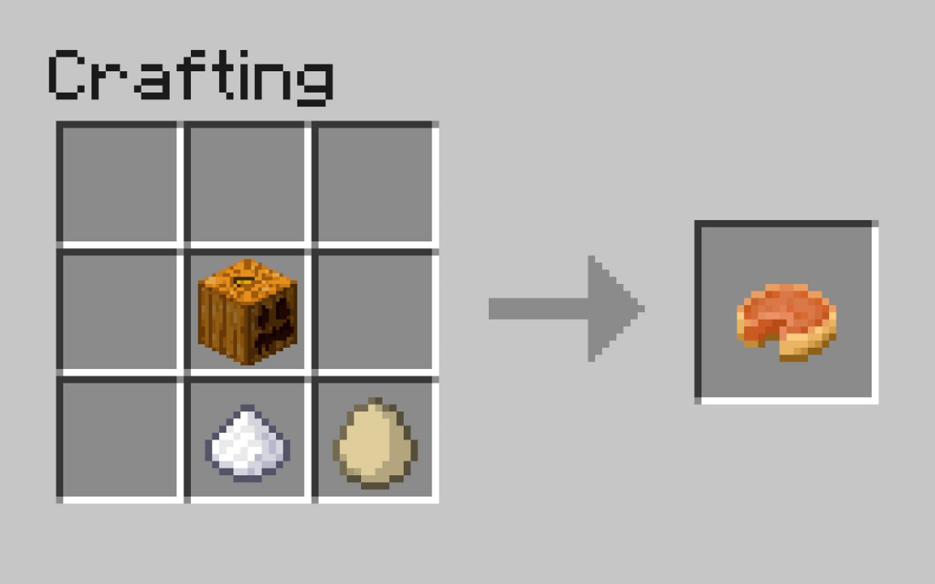 Pumpkin pie can be made without a crafting table. (Image via Minecraft)