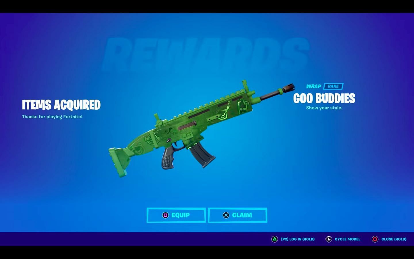 The Goo Buddies weapon wrap can be acquired for free in Fortnite (Image via Tabor Hill/YouTube)