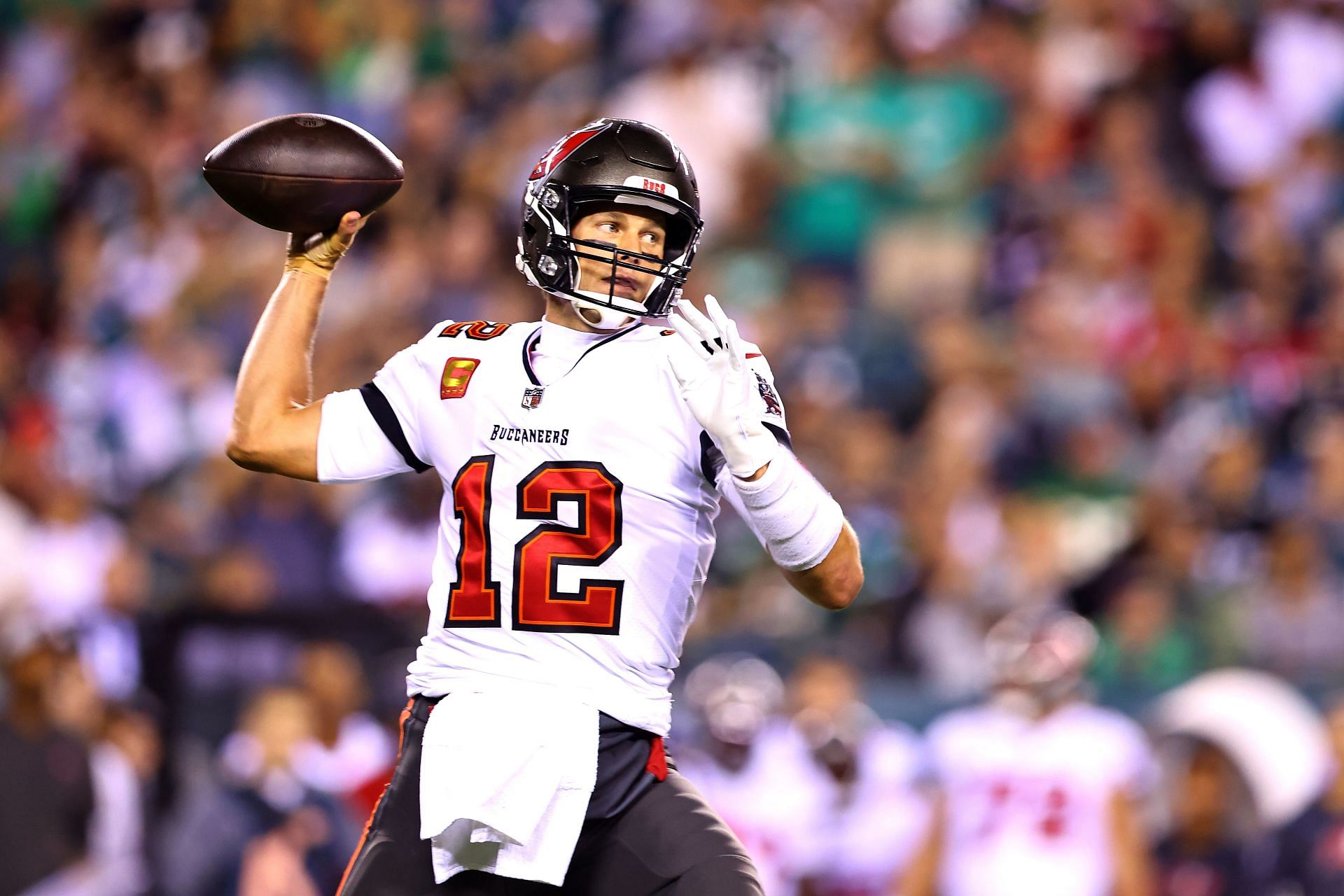 Tom Brady shrugs off thumb injury to throw two touchdowns in Buccaneers win  over Eagles