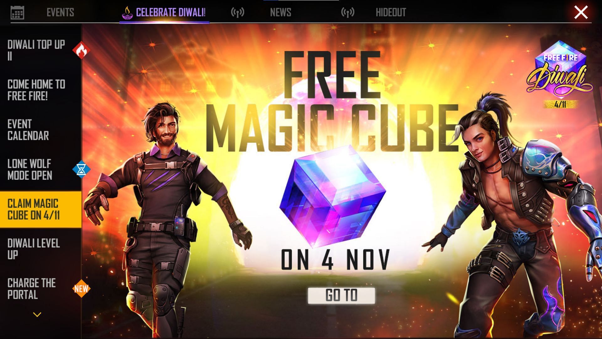 Using this Cube, players will be eligible to claim a variety of bundles (Image via Free FIre)