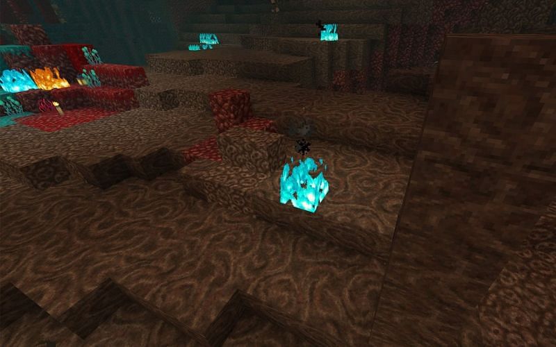 A soul sand valley biome (Image via Minecraft)