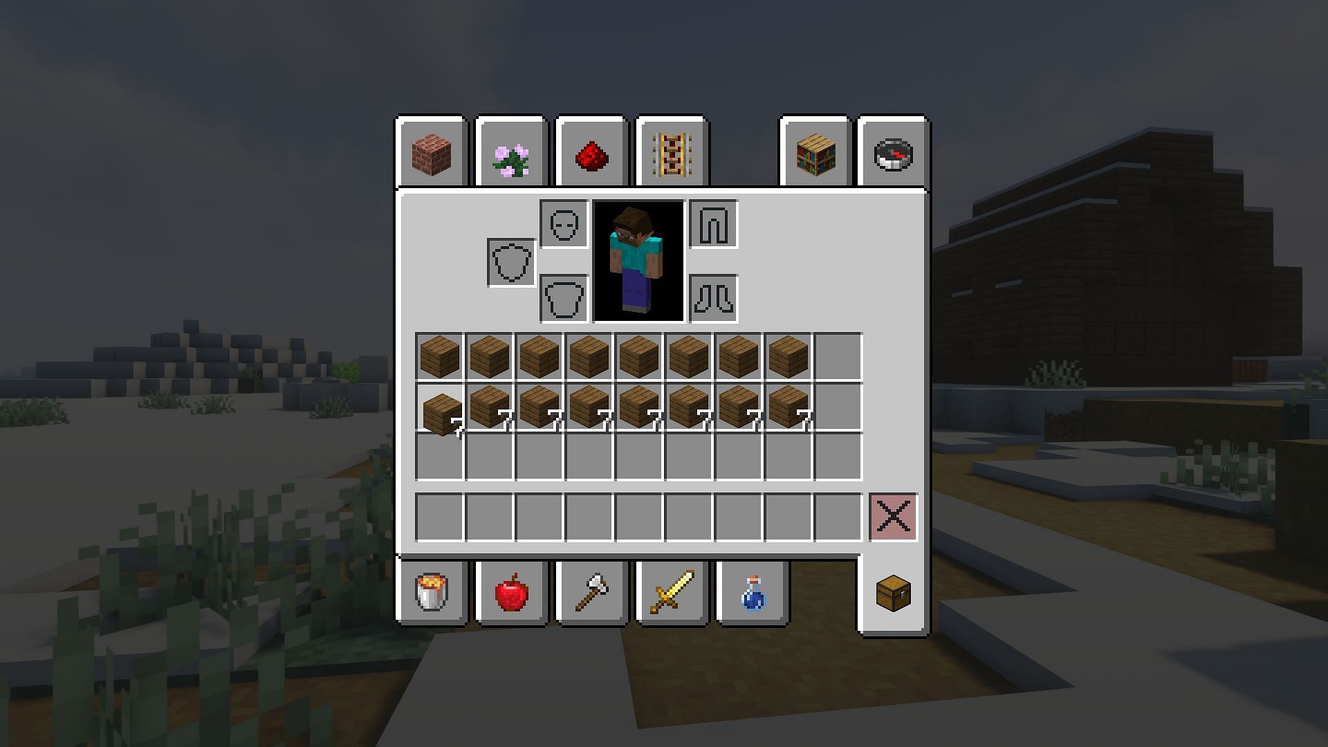 Dividing items is easy with this shortcut (Image via Minecraft)