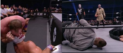 Jon Moxley (left) and Sting & Darby Allin (right)