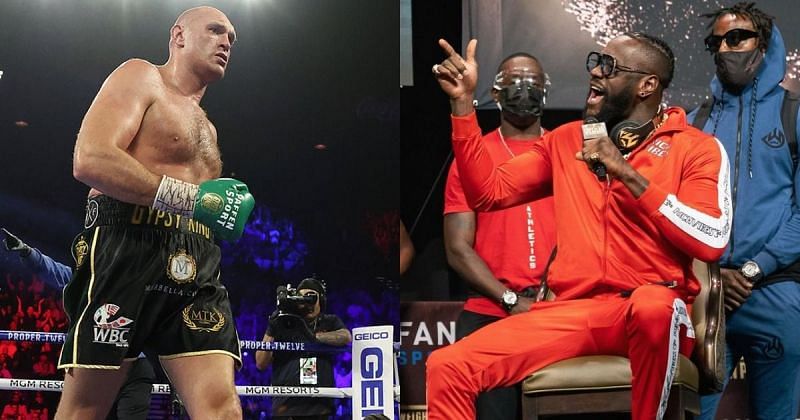 Tyson Fury (left), Deontay Wilder (right) [Images Courtesy: @ESPNRingside on Twitter, @bronzebomber on Instagram]
