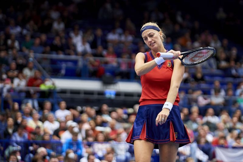 Kvitova at her home event in Ostrava.