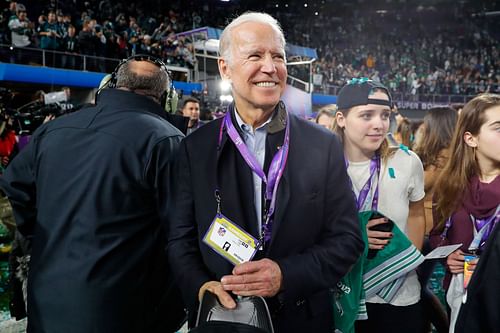 Joe Biden at Super Bowl LII - Philadelphia Eagles v New England Patriots