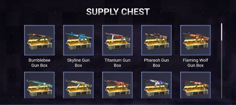 The rewards of the supply chest (Image via Free Fire)