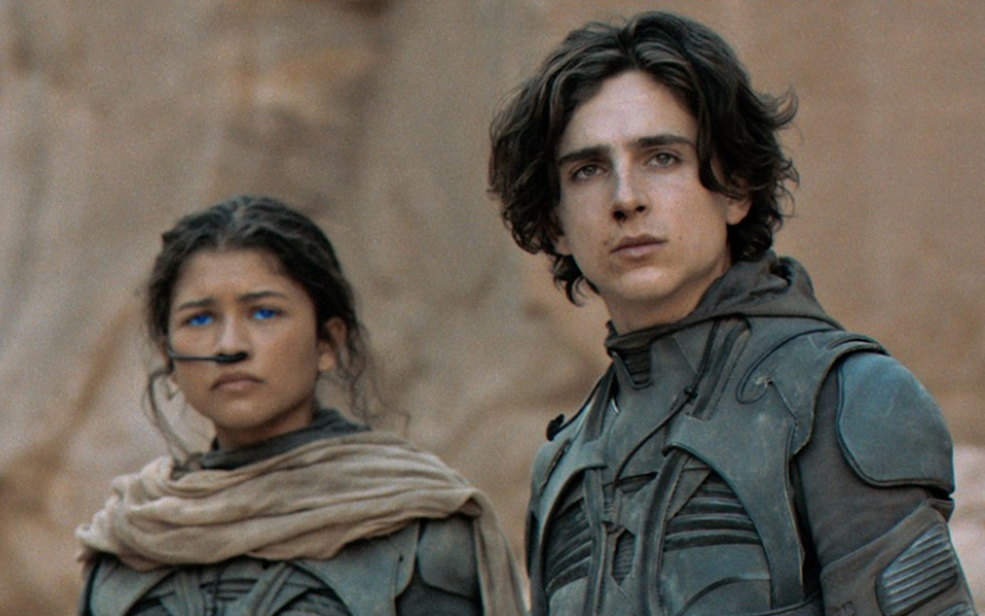 Still from Dune&#039;s trailer starring Zendaya and Timothee Chalamet(Image via YouTube)
