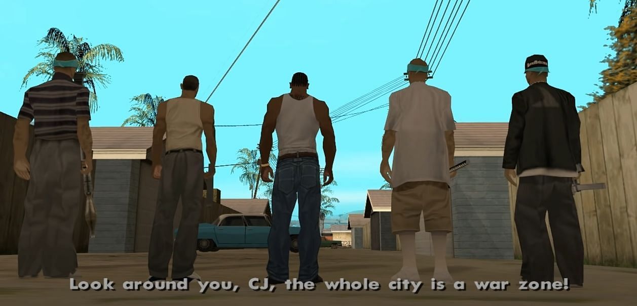 CJ and the Aztecas (Image via Rockstar Games)