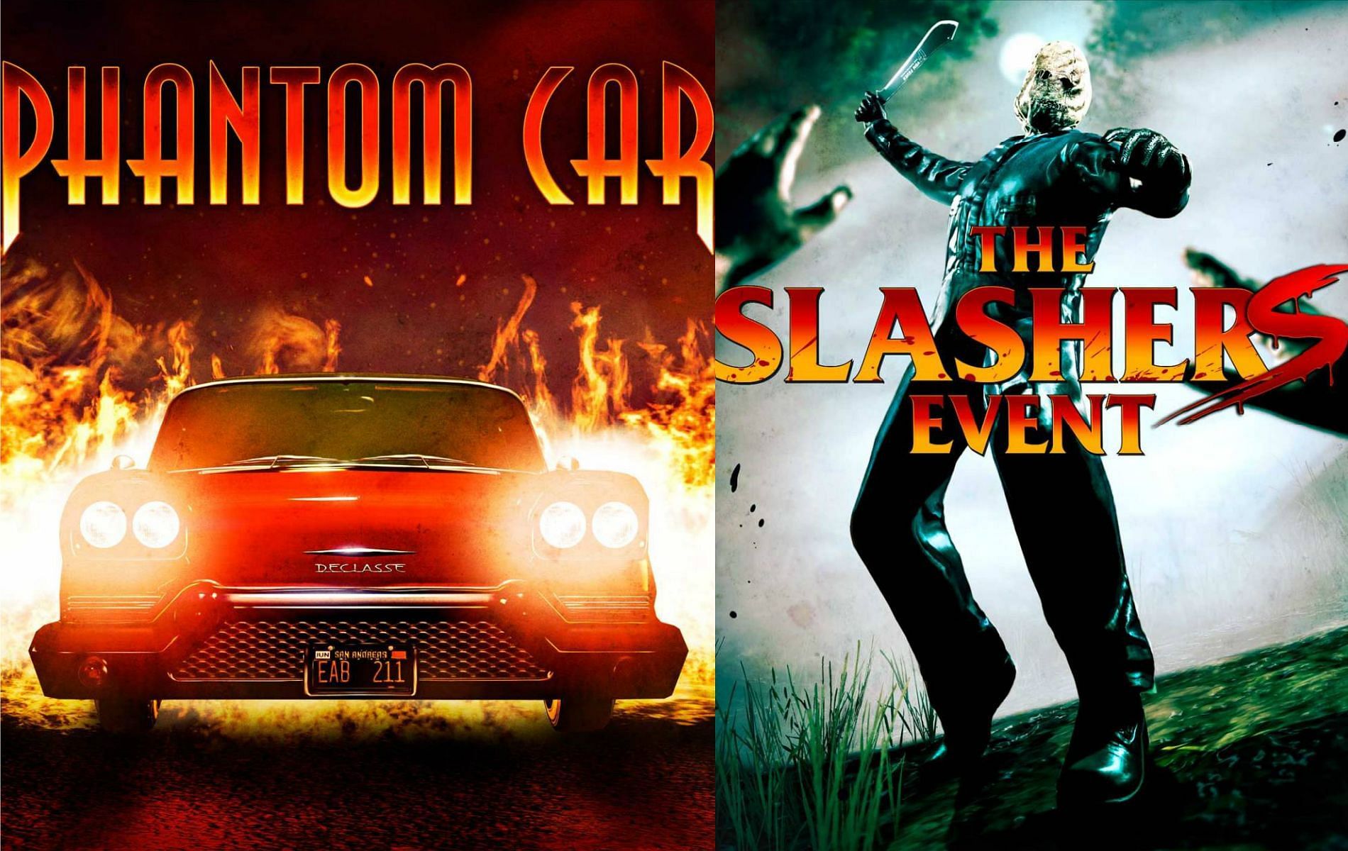 Posters for the two Halloween events in GTA Online (Images via Rockstar Games)