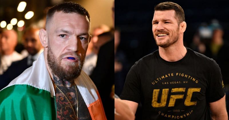 Conor McGregor (left); Michael Bisping (right)