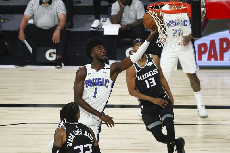 Orlando Magic power forward Jonathan Isaac #1 attempting a layup