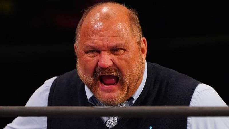 AEW star Arn Anderson angrily yelling