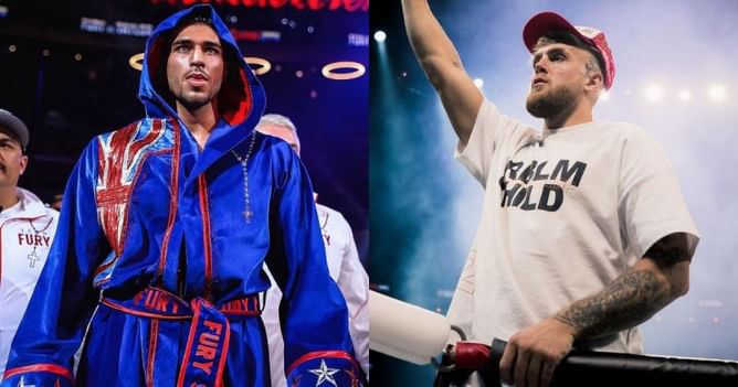 Tommy Fury reveals details of his backstage interaction with Jake Paul at the Rocket Mortgage FieldHouse