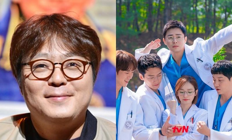 Director Shin Won Ho and Hospital Playlist behind-the-scene photo (Images via MyDramaList and Instagram/@tvn_drama)